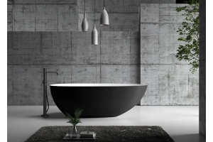 Акриловая ванна ABBER 170х80 черный матовый (AB9211MB) - 3