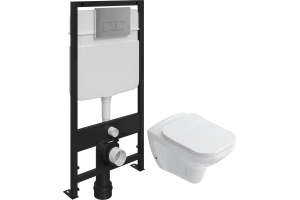 Комплект Унитаз подвесной STWORKI Дублин SETK3504-0605 с микролифтом + Система инсталляции для унитазов EWRIKA ProLT 0026-2020 с кнопкой смыва 0041 хром