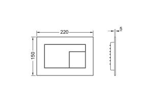 Кнопка смыва TECE Velvet 9240732 черная матовая - 2
