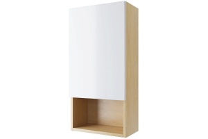 Шкаф подвесной EXCELLENT Tuto 40 L белый - светлое дерево