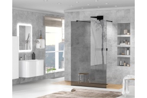 Душевая перегородка Cezares Liberta-L-2-110-GR-NERO - 2