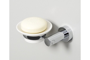 Мыльница с держателем Wasserkraft хром - белый - 2