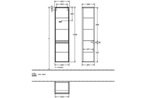 Шкаф-пенал Villeroy & Boch Collaro 40 черный матовый - 2