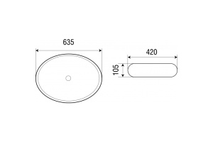 Раковина накладная Weltwasser WW ELBACH 3075 63.5 белый (10000003869) - 2