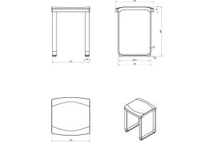 Табурет Black&White Swan SN-0193 - 2