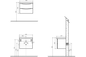 Тумба для комплекта BelBagno Ancona-N 60 bianco lucido подвесная - 3