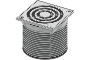 Базовая решетка 100 х 100 мм с фиксаторами, с монтажным элементом, сталь