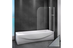 Шторка на ванну Cezares Relax V-11-100/140-P-Bi-R стекло punto