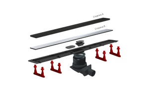 Душевой лоток Pestan Confluo Frameless Line 750 black glass - 3