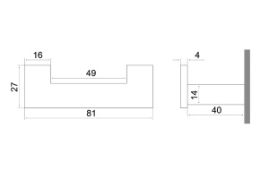 Крючок двойной Excellent Riko черный - 2
