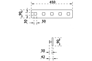 Вешалка для полотенец Abber Stein 45 белая матовая - 2