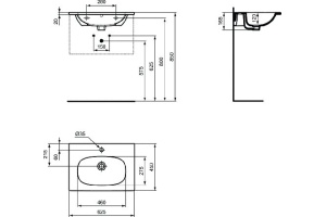 Мебельная раковина Ideal Standard Tesi (T351001) - 2