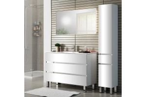 Комплект мебели Sanvit Кубэ-3 120 белый глянец