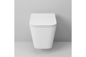 Унитаз GR-4441S (520*355*350) подвесной БЕЗОБОДКОВЫЙ  с тонкой крышкой - 3