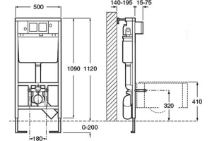 Система инсталляции для унитазов Roca DUPLO WC 890090020 - 2