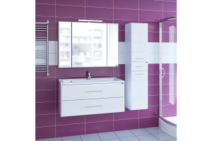 Тумба с раковиной подвесная Санта Омега 100 белый - 3