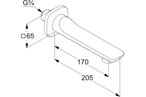 Излив для ванны Kludi Ameo (4150505) - 3
