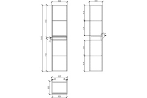 Шкаф-пенал BelBagno Pietra 150 stone - 3