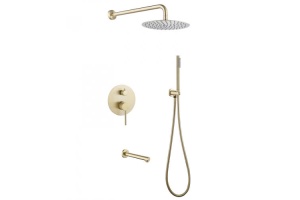 Душевая система Abber Emotion золото, матовый (AF8817G)