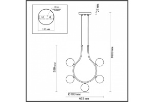 Подвесная люстра Lumion Collar 5621/5 - 3