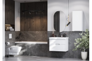 Комплект мебели Aquaton Оливия 70 белый матовый