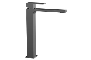 Смеситель для раковины Vincea Cube вороненая сталь