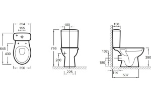 Чаша для унитаза-компакта Jacob Delafon New Patio UJD102RU-00 - 2
