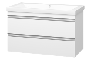 Тумба под раковину Misty Ингрид 90 белая глянцевая