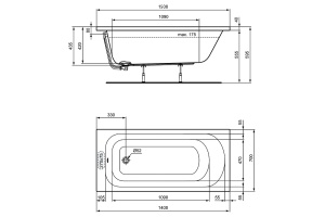 Акриловая ванна Ideal Standard Simplicity 150x70 (W004201) - 3