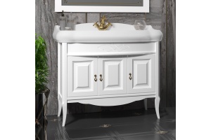 Тумба с раковиной Opadiris Лоренцо 100 белая матовая