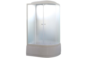 Душевая кабина Parly Tomorrow 120х80 белая левая стекло матовое