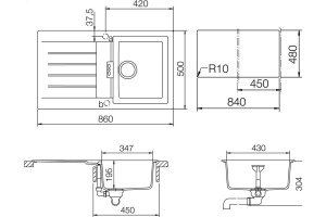 Мойка кухонная Schock Signus 45D (D-100) поларис - 2