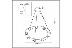 Подвесная люстра Odeon Light Turman 6631/75L - 3