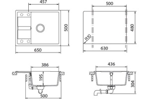 Мойка кухонная Schock Optima 50D оникс - 2
