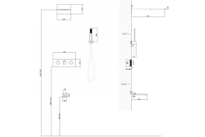 Душевая система Abber Daheim с термостатом хром - 2