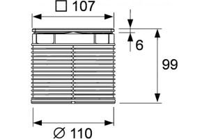 Базовая решетка 100 х 100 мм с монтажным элементом, сталь - 2