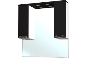 Зеркало-шкаф Bellezza Симона 100 черный