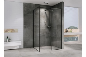 Душевая перегородка ABBER Immer Offen 90 профиль черный (AG67129B) - 2