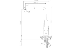 Смеситель для кухонной мойки Rossinka  белый, хром (W35-23) - 2