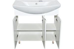 Мебель для ванной Misty Лаванда 80 белая эмаль, прямая - 3