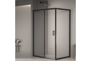 Душевой уголок Rgw Walk in 120х90 чёрный стекло прозрачное