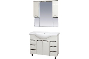 Мебель для ванной Misty Орхидея 105 белая эмаль - 3