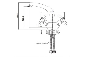 Смеситель Kaiser Carlson 11011 для раковины - 2