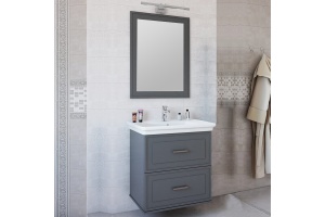 Мебель для ванной Sanflor Модена 75 подвесная, серая