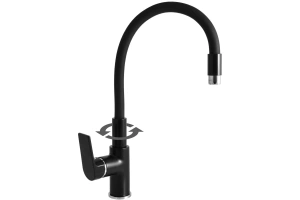 Смеситель для кухни Rav Slezak Colorado с гибким изливом черный матовый - хром - 2