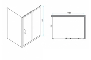 Душевой уголок RGW Passage PA-74-1 110x80 профиль хром стекло прозрачное - 3
