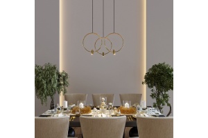 Подвесной светильник Eurosvet Layla 50257/3 LED черный/ латунь - 2