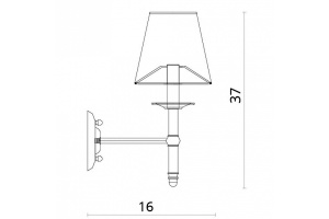 Бра Divinare Candela 1162/01 AP-1 - 3