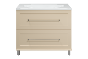 Тумба с раковиной Misty Марта 100 бежевая матовая
