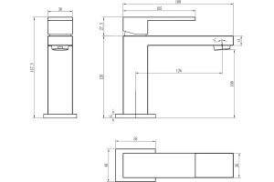 Смеситель для раковины Boheme Qubic хром глянцевый - 2